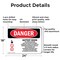 Signmission Battery Room Authorized Personnel Only Danger Sign, Aluminum, 24in W x 18in L, 2PK OS-2PACK-DS-A-1824-L-1842 - alternate 2